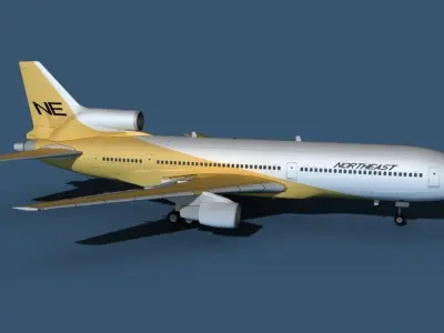 Lockheed L-1011-50 Northeast 3D model