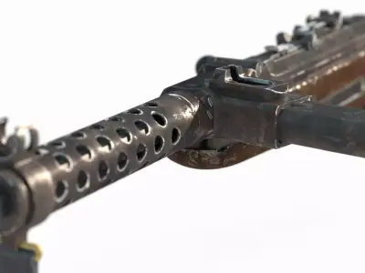 Modern weapon submachine gun MP34 3D model