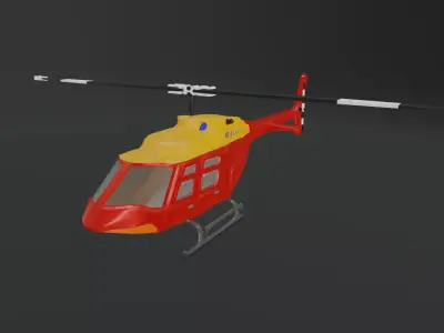 Lowpoly Helicopter 3d Model Free low-poly 3D model