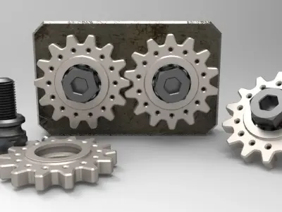 3D Printing Fastener - Bolt Gear Free 3D print model