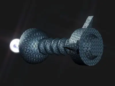 Auto Beam Space Cannon Low-poly 3D model
