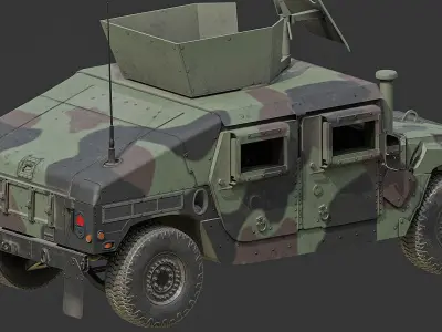 Humvee M1151A1 Low-poly 3D model