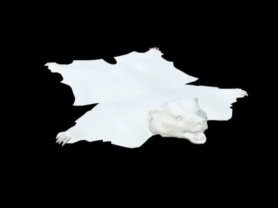 Bear Rug Low-poly 3D model