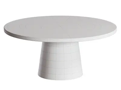 Outdoor Pedestal Round Dining Table Low-poly 3D model