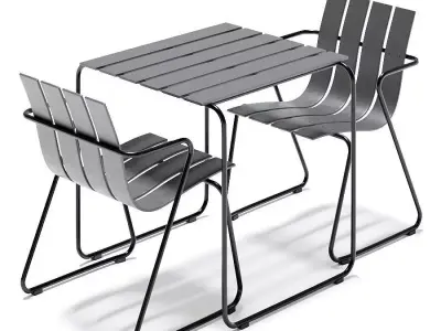 Mater Ocean Chair and Table 3D model