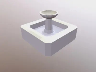 Low poly ancient sink Low-poly 3D model