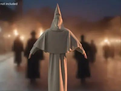 Old Ku Klux Klan Outfit 3D model