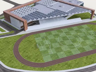 Sports Complex 02 Low-poly 3D model