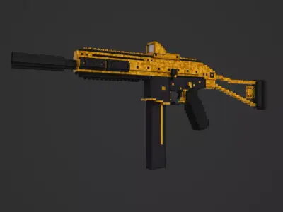 Voxel LWRC SMG-45 3D model