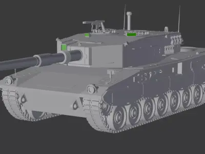 Leopard II AV 120 mm tank 3D model