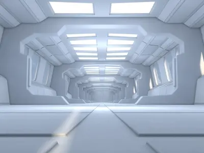 Sci Fi Corridor 3D model 175