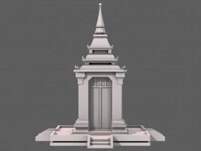 Pagoda V07 Low-poly 3D model