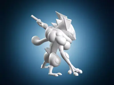Ninja Frog Warrior Action Miniature 3D print model