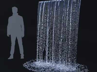 Animated Waterfalls 3D model