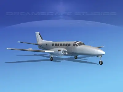 Beechcraft B99 Bare Metal 3D model