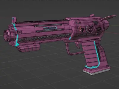 Sci-Fy Heart Gun 3D model