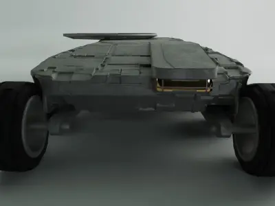 Heli-Pad Futuristic Sci-Fi  Armoured Vehicle 3D model