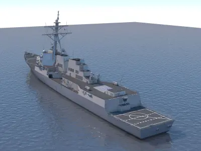 US Navy Arleigh Burke 3D model
