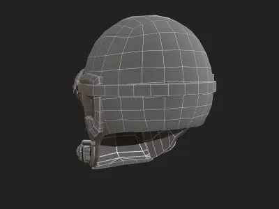 Scifi helmet ver 9 Low-poly 3D model