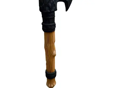 Stylized LowPoly Viking Axe Low-poly 3D model