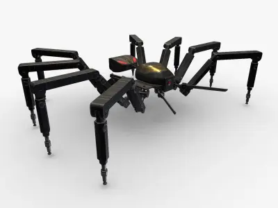 Spider Bot v2 Low-poly 3D model