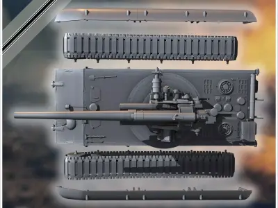 E-100 Waffentrager 88mm Flak 36 Entwicklung self-propelled anti- 3D print model