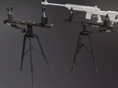 SpecRest Gun Tripod Low-poly 3D model