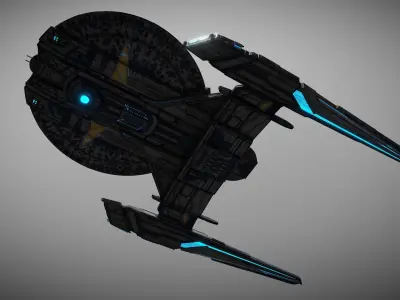 17spaceship star trek spaceship 3D model