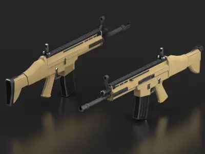 WEAPONS PACK  model and PBR textures Low-poly 3D model