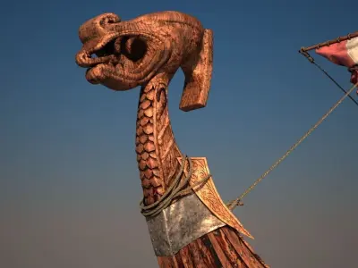 Viking Ship Light Version 3D model