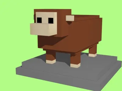 VOXEL SHEEP - MODEL 14 Low-poly 3D model