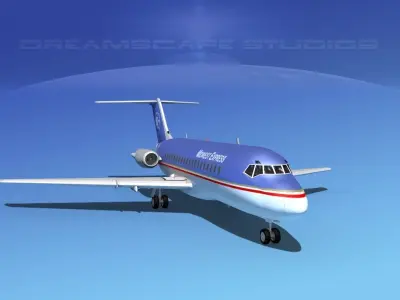 Douglas DC-9-20 Midwest Express 3D model