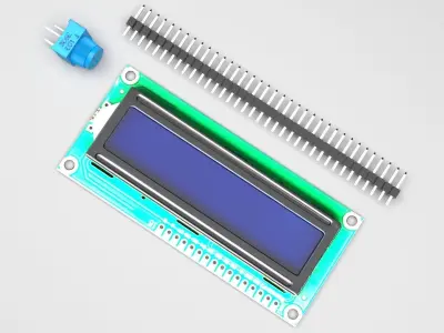 Liquid Crystal Display Screen Components With Other Parts 3D model