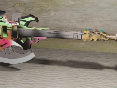 axe guitar Free 3D model