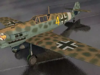 Messerschmitt Bf-109 E-7 Trop 3D model