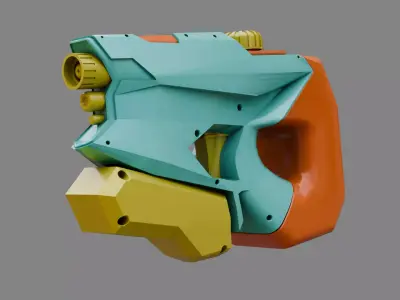 Water Gun one hand 10 Low-poly 3D model