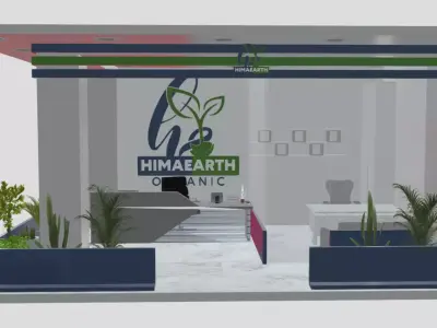 Office Front Exhibition Free 3D model