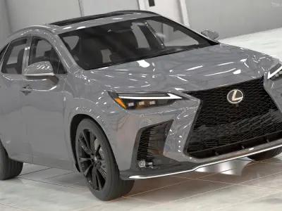 2024 Lexus NX Hybrid Grey 3D model