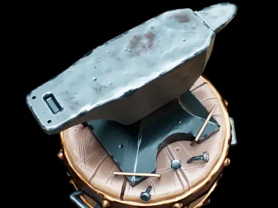 Anvil PBR low-poly 3D model PBR Game ready for Unreal Engine Low-poly 3D model