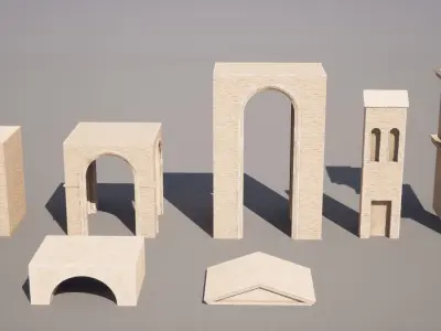 Ancient City asset pack Low-poly 3D model