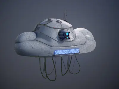 Data Collector Drone Low-poly 3D model