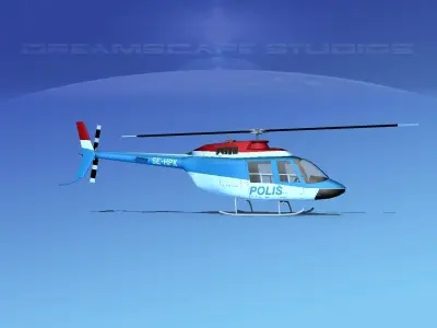Bell 206 Polis 3D model
