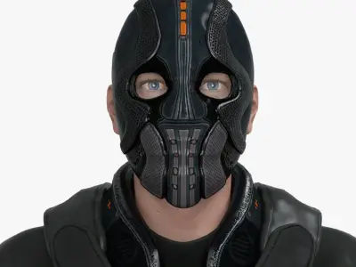 Renegade Soldier Rigged Animated Low-poly 3D model