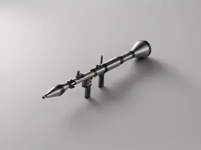 Classic RPG7 Rocket Launcher Weapon High Precision 3D model