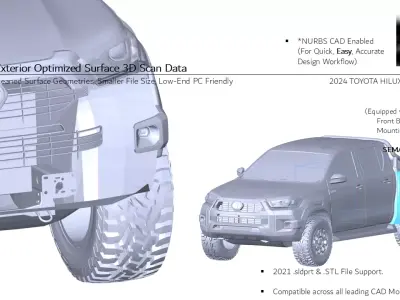 2024-25 TOYOTA HILUX Revo ROCCO Rogue 3D Scan Chassis Mount Data 3D model