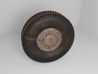 LOW POLY WHEEL MODEL rusty Free low-poly 3D model