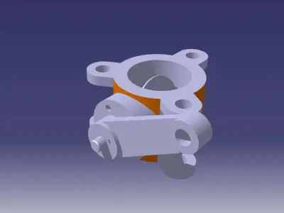 Butterfly Valve Assembly Free 3D model
