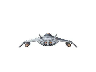 scifi space ship 3D model