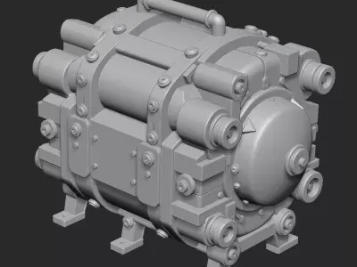Sci-fi engine 3D print model