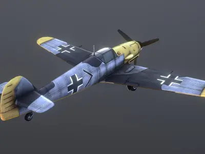 Messerschmitt Bf 109 Low-poly 3D model